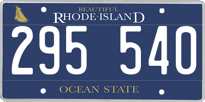 RI license plate 295540