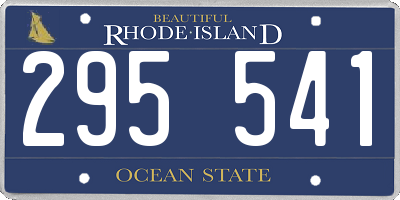 RI license plate 295541