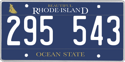 RI license plate 295543