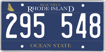 RI license plate 295548