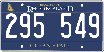 RI license plate 295549