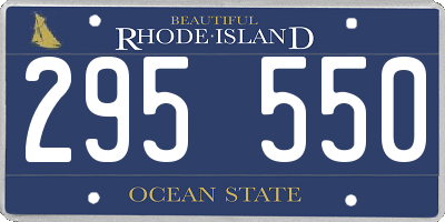 RI license plate 295550