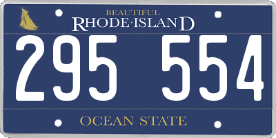 RI license plate 295554