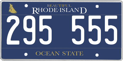 RI license plate 295555