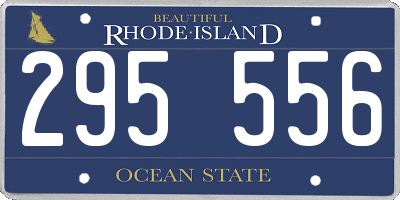 RI license plate 295556