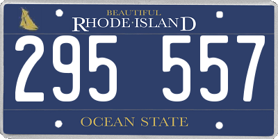 RI license plate 295557
