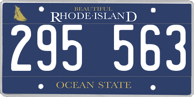 RI license plate 295563