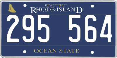 RI license plate 295564