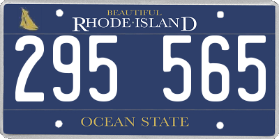 RI license plate 295565