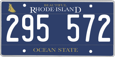 RI license plate 295572