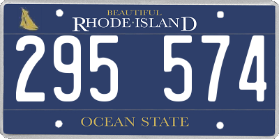 RI license plate 295574