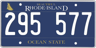 RI license plate 295577