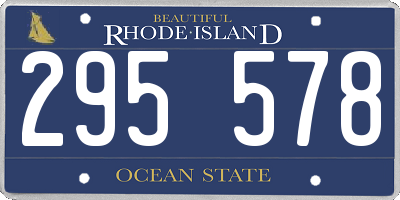 RI license plate 295578