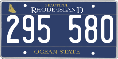 RI license plate 295580