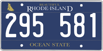 RI license plate 295581