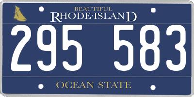 RI license plate 295583