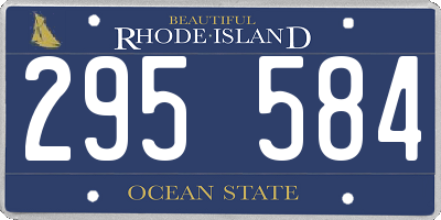 RI license plate 295584