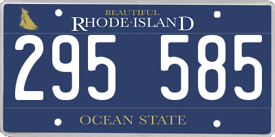 RI license plate 295585