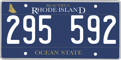 RI license plate 295592