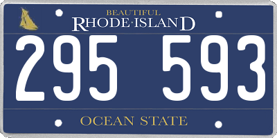 RI license plate 295593