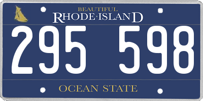 RI license plate 295598