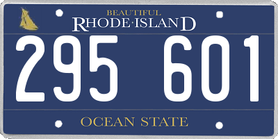 RI license plate 295601