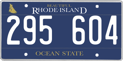RI license plate 295604