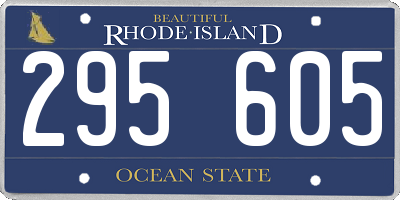 RI license plate 295605