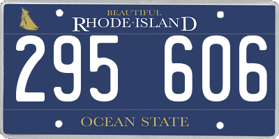 RI license plate 295606