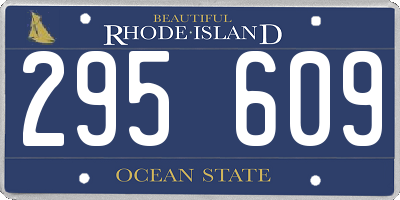 RI license plate 295609