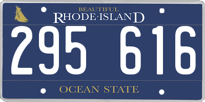 RI license plate 295616