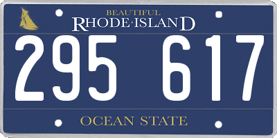RI license plate 295617