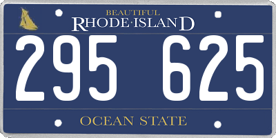 RI license plate 295625