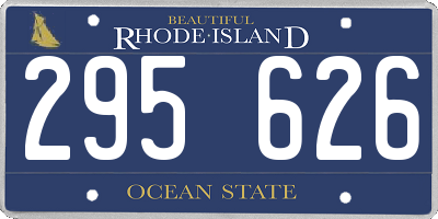 RI license plate 295626