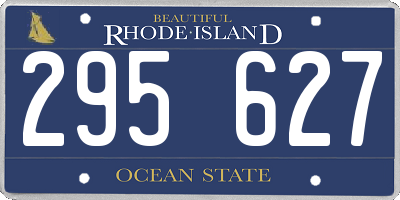 RI license plate 295627