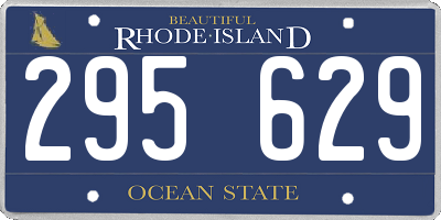 RI license plate 295629