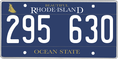 RI license plate 295630