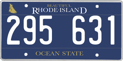 RI license plate 295631