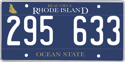 RI license plate 295633
