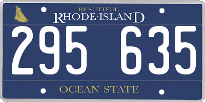 RI license plate 295635