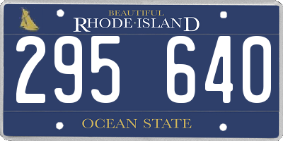 RI license plate 295640