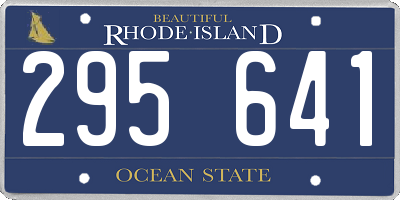 RI license plate 295641