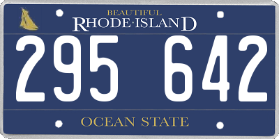 RI license plate 295642