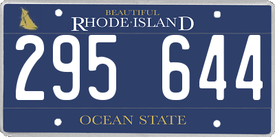 RI license plate 295644
