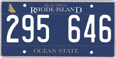 RI license plate 295646