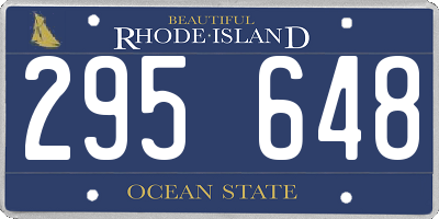 RI license plate 295648