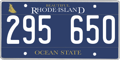 RI license plate 295650