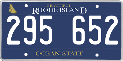 RI license plate 295652