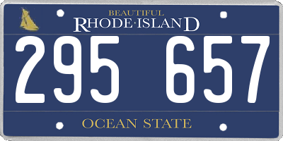RI license plate 295657