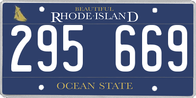 RI license plate 295669